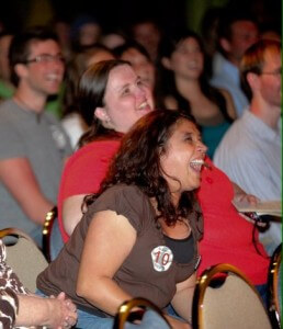 This is me laughing till my gut hurt at Jester'Z Improv Comedy.   Laughter IS the best medicine and wonderful therapy! {life is better when you're laughing}